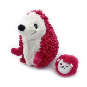 TriAction Toys Les Delingos Ptipotos Mom and Baby Hedgehog | Red - 1 of 3