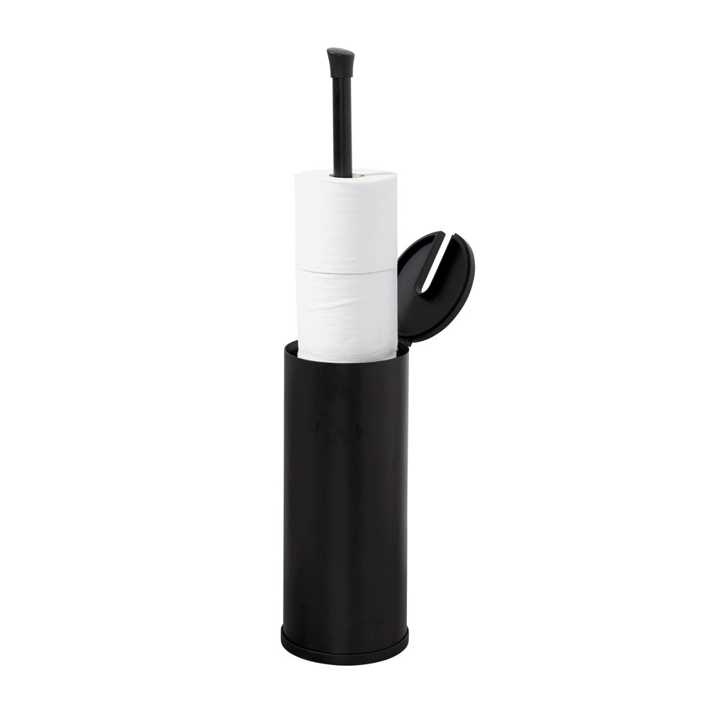 Three Roll Smart Accessories NeverRust Toilet Paper Holder Black - Zenna Home: Freestanding, Aluminum, Matte Finish