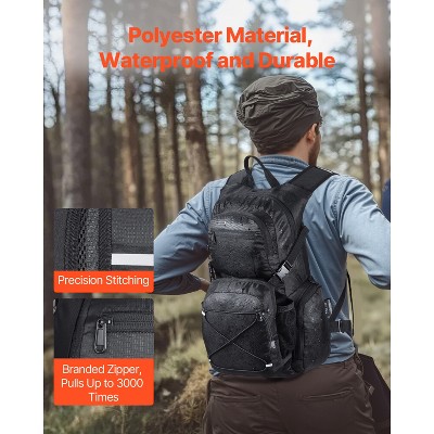VEVOR Hydration Backpack, 25L Insulated Hydration Pack Backpack with 2L TPU Water Bladder, Hiking Water Backpack with Storage for Men Women, Black — фото 5