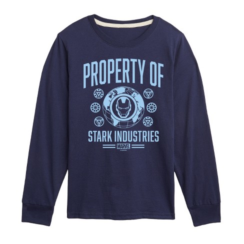 Boys' Marvel Iron Man Property Of Stark Industries Long Sleeve Graphic ...