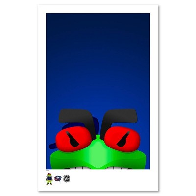 NHL Columbus Blue Jackets Stinger Mascot Art Poster Print