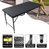 PAGED 4ft Rattan Folding Table Patio Dining Table with Fixed Grip and Waterproof Table Top for Patio, Deck, Poolside - 3 of 4