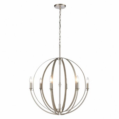 Elk Home Rotunde 6 - Light Chandelier in  Beech Wood