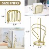 Gold Stainless Steel Paper Towel Holder Set, Countertop Stand with Weighted Base and Suction Cups - 2 of 4