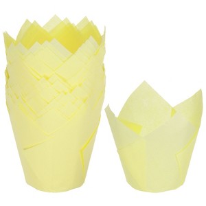 Unique Bargains Greaseproof Paper Desserts Muffins Wrappers Tulip Baking Cups 50 Pcs - 1 of 4