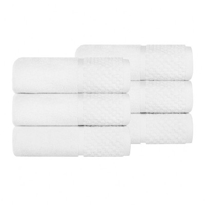 Ribbed Cotton Highly Absorbent Medium Weight 12 Piece Assorted Towel Set by Blue Nile Mills