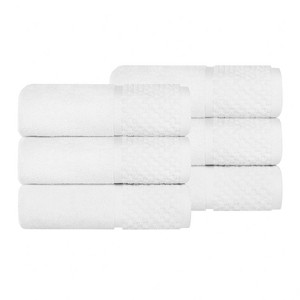 100% Cotton Medium Weight Two-Toned Jacquard and Solid Assorted Towel Set by Blue Nile Mills - 1 of 4