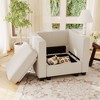Belffin Corduroy Middle Seat Modular Sectional Couch Module Parts Convertible Modern Sectional Sofa Couch, Beige - 2 of 4