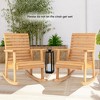 Costway 2 PCS Patio Wooden Rocking Chair High Back Fir Wood Armchair Natural Garden Yard - image 2 of 4