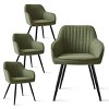 Fabric Upholstered Dining Chairs Set of 4, Seat Width 19” Dining Chair for Kitchen,Dinging Room,Living Room,Farmhouse Furniture-Tanpinhause - 2 of 4