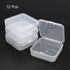 Unique Bargains Square Storage Container with Hinged Lid for Craft 12 Pcs - 3 of 4