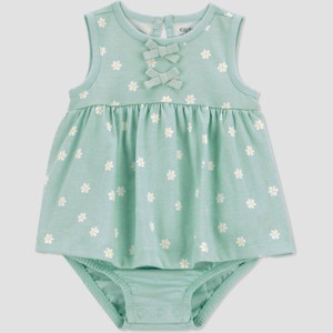 Carter's Just One You® Baby Girls' Floral Sunsuit - Green 12M : Target