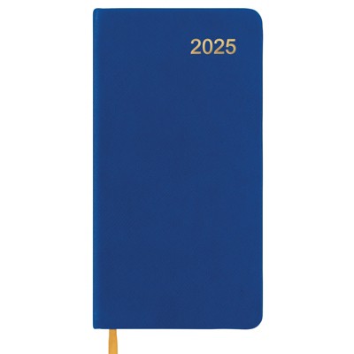 Global Printed Products Textured Cover Weekly Monthly Pocket Planner CY 2025 (Blue)