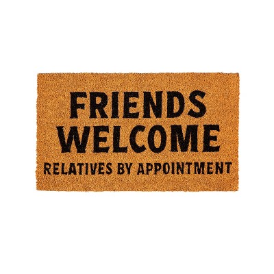 Evergreen Flag Funny Welcome Mat Coir Doormat | Everyday 28" x 16" Front Door Mat Outdoor Entrance | No Slip Door Rugs Entryway Indoor