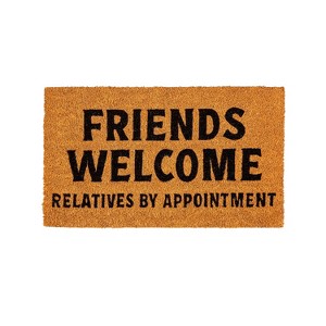 Evergreen Flag Funny Welcome Mat Coir Doormat | Everyday 28" x 16" Front Door Mat Outdoor Entrance | No Slip Door Rugs Entryway Indoor - 1 of 4