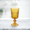 American Atelier Vintage Beaded Wine Glasses Set of 4, 9 oz Wine Goblets Vintage Style Glassware, Water Cups Embossed Design Dishwasher Safe - image 3 of 4