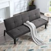 Sapphtopaz Futon Couch Sofa - Convertible Sofa Bed with Comfortable Upholstery, Space-Saving Furniture for Living Room, Bedroom & Guests - 3 of 4