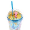 Silver Buffalo Care Bears Rainbows 24-Ounce Confetti Carnival Cup With Dome Lid and Straw - 3 of 4