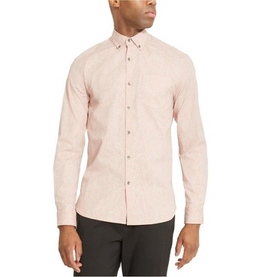 Kenneth Cole Mens Stretch Button Up Shirt