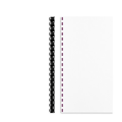 Staples Comb Plastic Binding Spine 1/2"" Diameter 90 Sheets 25/Pack (17459) 223958