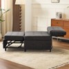 Karl Home |Teddy Fleece Armless Sleeper Chair Sofa Bed Space-Saving Pull-Out Chair Bed For Small Spaces - 2 of 4