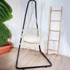 Sol Living Bahia Macrame Hammock Chair for Indoor & Outdoor Use with Cushion - 2 of 4