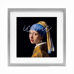 Stupell Industries Iconic Pear Earring Girl Framed Print Under Glass - 1 of 4