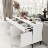 Famapy White Modern 4 Doors Sideboard Buffet With 4 Storage Drawers - 2 of 4