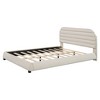 Whisen Morden Design Queen Size Velvet Upholstered Platform Bed with Headboard - 3 of 4