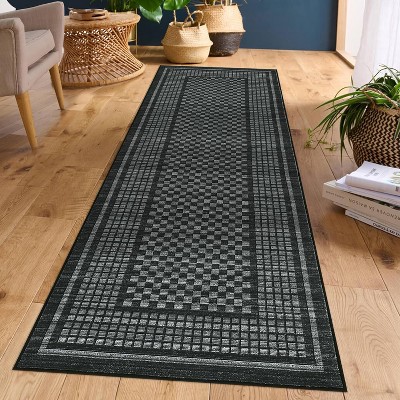Coucheta Washable Runner Rug, Non-Slip Low Pile , Boho Chic Hallway Kitchen Bedroom Carpet for Your Home,Multi-Color & Size