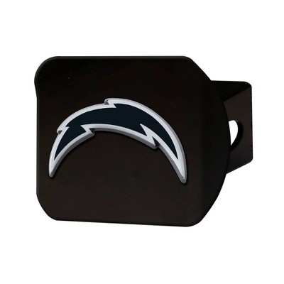 NFL Los Angeles Chargers Chrome Metal Hitch Cover - Black