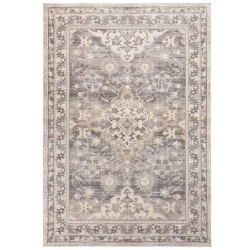 Traditional Floral Geometric Indoor Area Rug or Runner - Blue Nile Mills