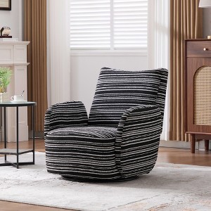 Hrinhom 28.7"W Swivel Accent Chair,Modern Reading Armchair with Metal Base - 1 of 4