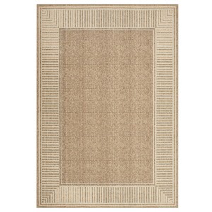 Modern Washable Geometric Bordered Area Rugs, Soft Non Slip Dinning Room Carpet for Bedroom Living Room - 1 of 4