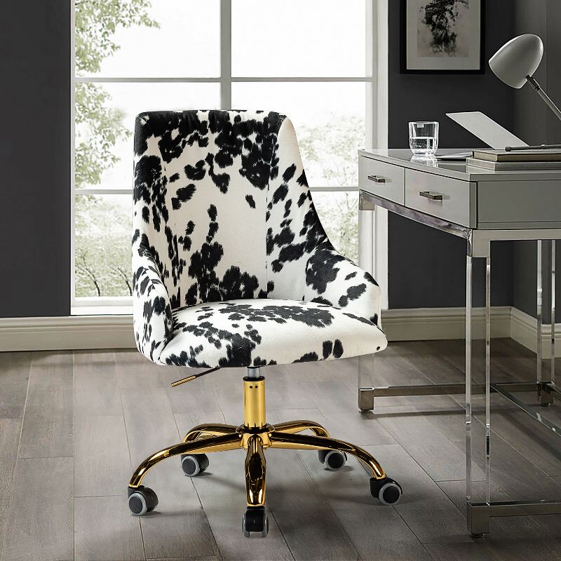 Arce Home Task Chair Modern Ergonomic  Office Chair with Unique Animal Print Design | Karat Home, 3 of 12