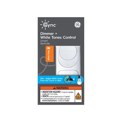 GE CYNC Smart Wire-Free Dimmer Remote with White Tones Control: Remote Light Switch, Push Button, No Assembly Required