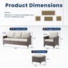 Buenhomino 5-Piece Outdoor Set – Sofa, 2 Single Chairs & 2 Ottomans, Handwoven Wicker, Steel Frame, Weather-Resistant Cushions for Patio - 2 of 4