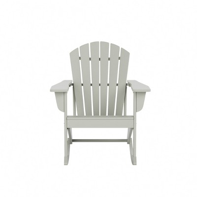 Sand Poly Lumber Adirondack Rocking Chair with Arms