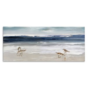 Stupell Industries Sandpipers Grazing Sea Shore Canvas Art, 30" x 13" - 1 of 4