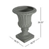 AZL1 Life Concept Planter Outdoor Garden Urn Handcrafted with No Assembly for Indoor Outdoor Patio Garden Living Room, Gray, 30.75"*24.5"*24" - 3 of 4