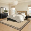 Floral Bordered Area Rugs for Living Room Bedroom Braided Print Rug Soft Washable Foldable Accent Rug Low Pile Non-Slip Carpet - 2 of 4