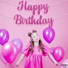 KatchOn Glitter Hot Pink Happy Birthday Banner - 10 Feet | Cursive Letters, Birthday Decorations | Backdrop for Pink Party Decorations - 4 of 4