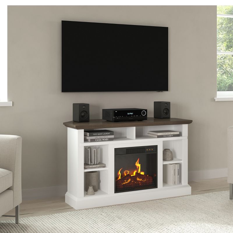 Northwest Freestanding Electric Fireplace with Mantel and Remote, 5 of 13
