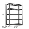 ALEXOUN 5 Tier Black Heavy Duty Metal Storage Shelves,Open Back Adjustable Shelves Strong Load Bearing for Garage,Pantry,Office. - 3 of 4