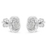 Haus of Brilliance Silver 1/6 Cttw Diamond Swirl Cluster Stud Earrings - 3 of 4