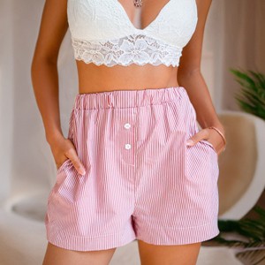 Women's Heritage Sleep Striped Pajama Shorts - Cupshe - 1 of 4