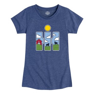 Girls' - Case IH - Logo Farm Fill Fitted Short Sleeve Graphic T-Shirt - 1 of 4