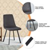 ORRD Set of 2 Mid - Century Modern Gray Dining Chairs with Metal Legs - 3 of 4