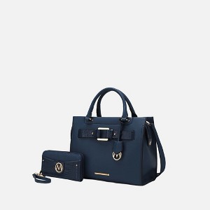 MKF Collection Virginia Vegan Leather Women’s Tote Bag with Wallet by Mia K - Navy - 1 of 4