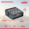 SKB Roto Rack/Mixer Console, 10U Slanted Rackmount on top, 2U Rackmount in Front with Steel Threaded Rails, Hard Lid and Doors and Side Access Ports - 3 of 4